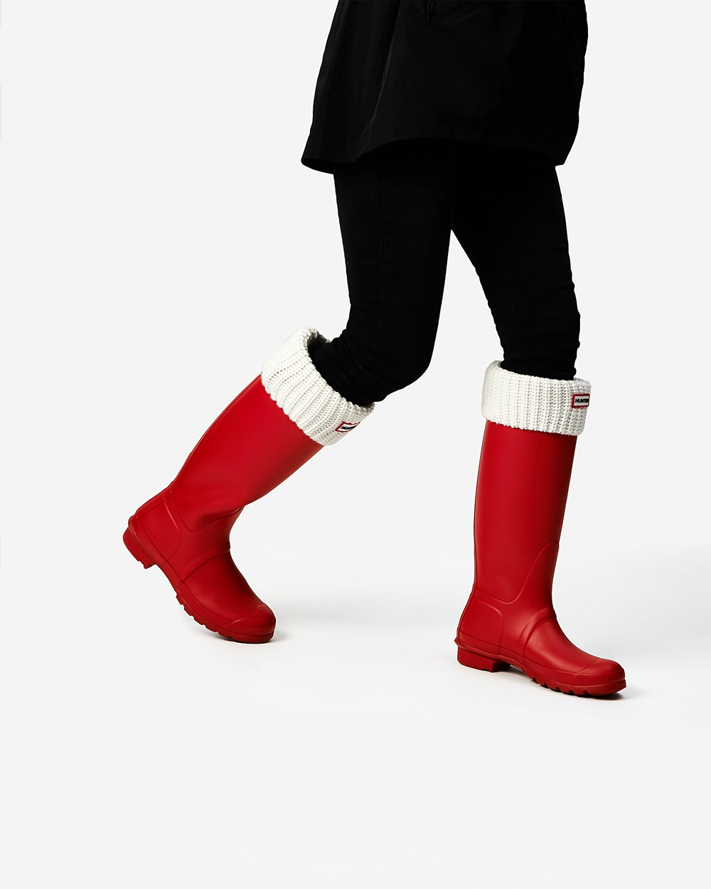 Womens Hunter Original - Tall Rain Boots Red - 0174-BVKUP